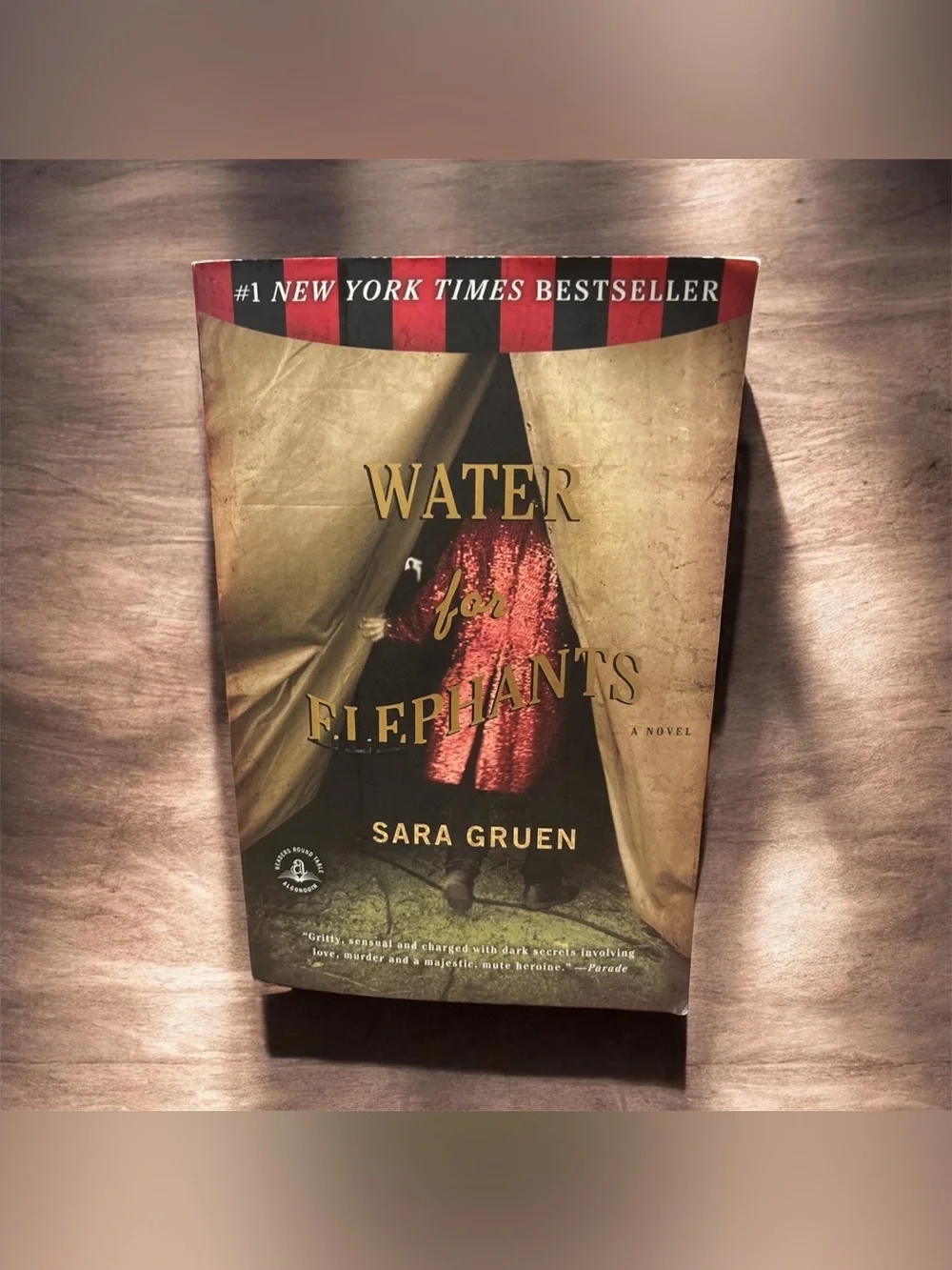 Water for Elephants by Sara Gruen - Vintage Paperback Novel- Bestseller